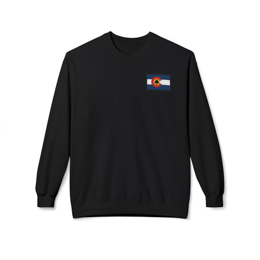 6-17 Alpha Troop Cavalry Colorado Flag Crew Neck Sweatshirt