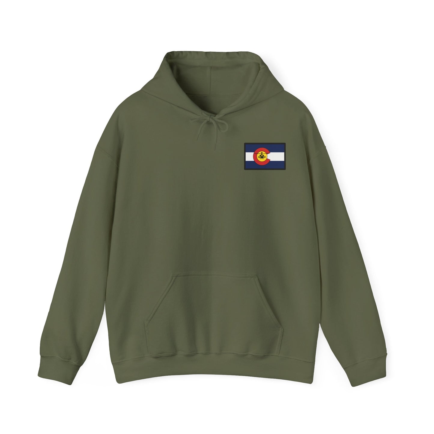 LAST TROOP - LAST CHARGE Sunset **Apache Flag Front** Legacy 6-17 AIR CAV C Troop Unisex Heavy Blend Hooded Sweatshirt