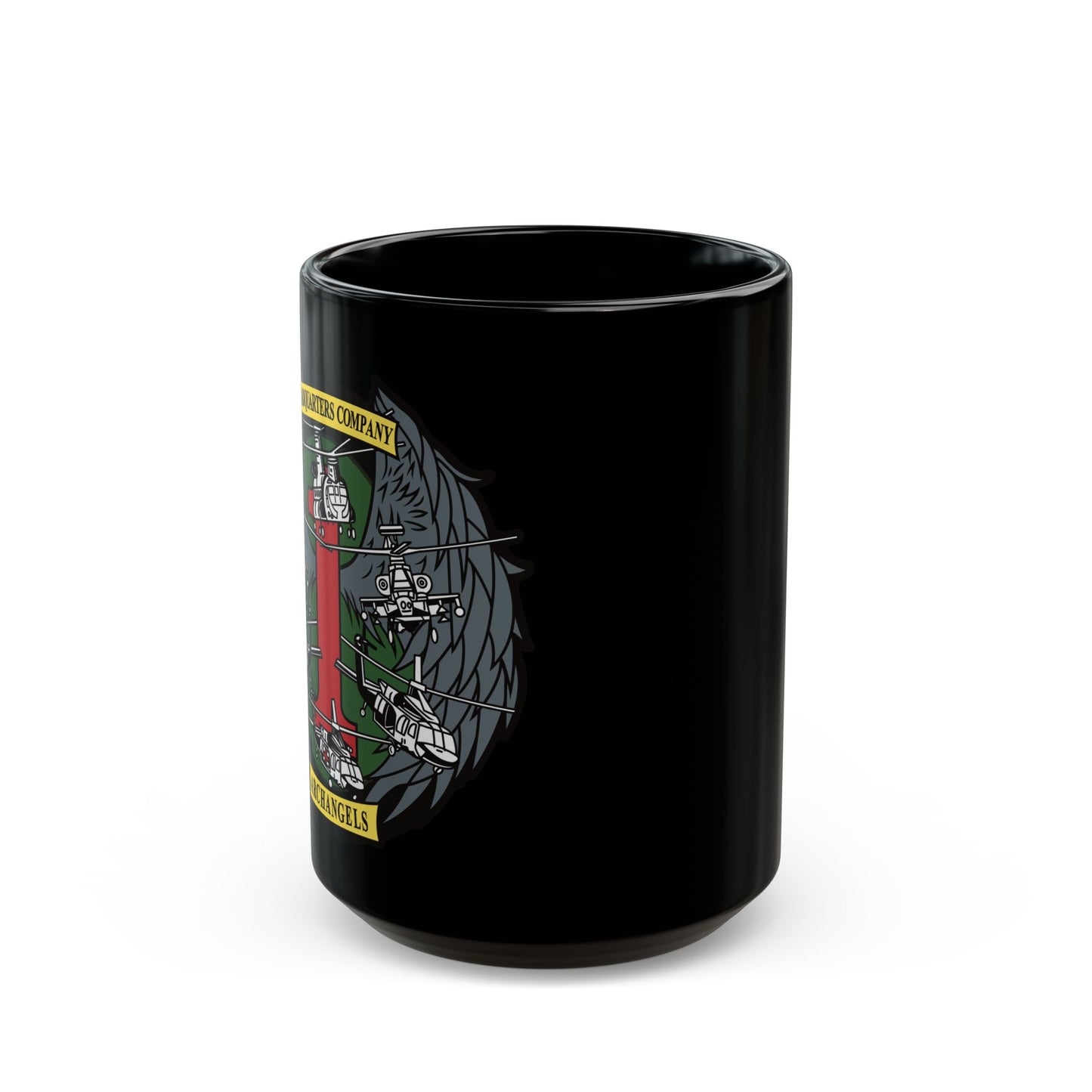 Military Unit Crest Black Coffee Mug – 11oz/15oz