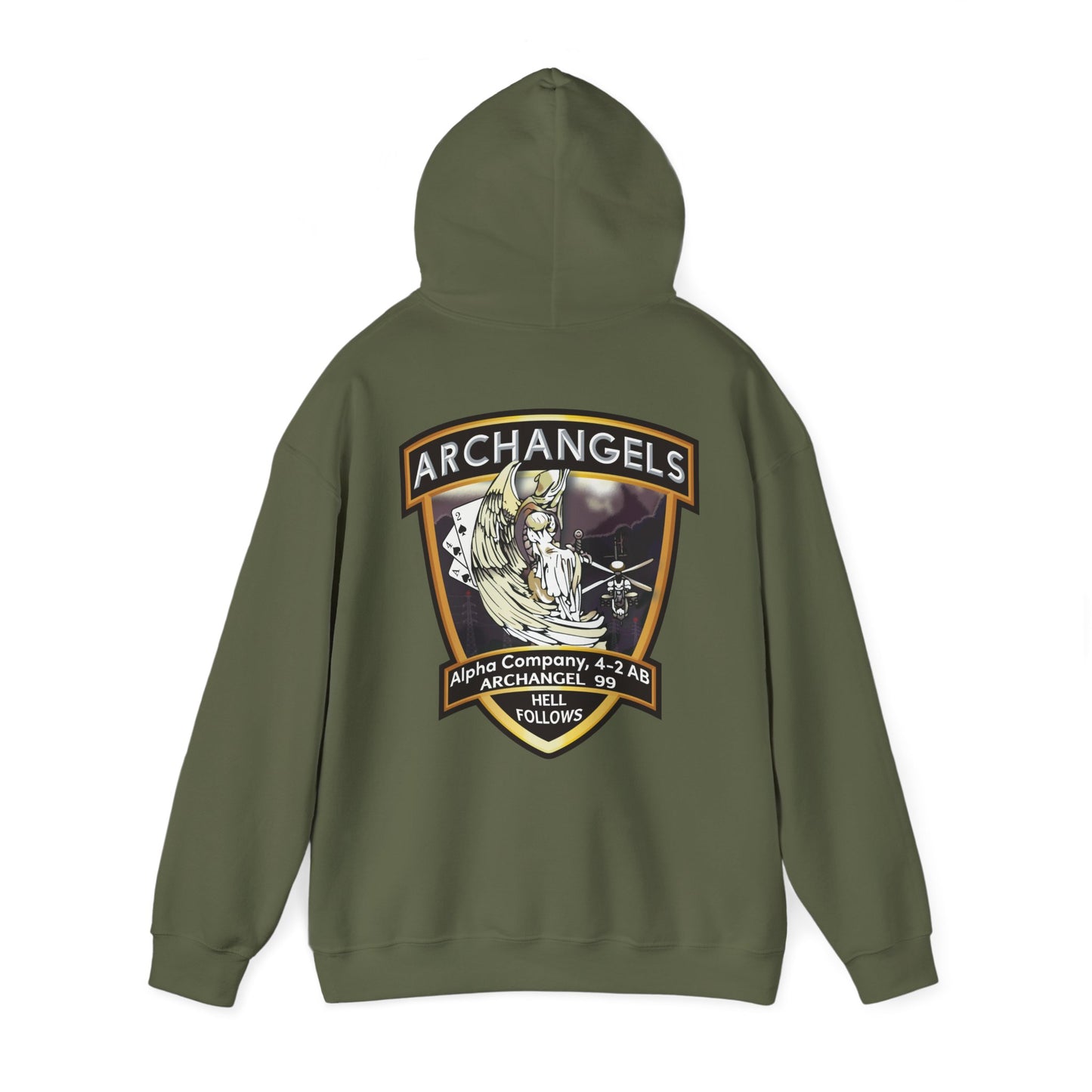 Archangel 99-Hell Follows Custom Heavy Blend Hooded Sweatshirt