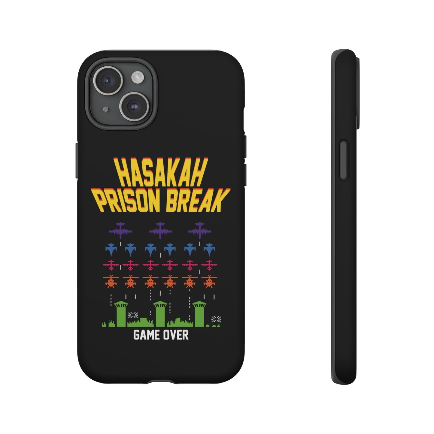 Phone Case — "Hasakah Prison Break" Retro Arcade Game Over Design