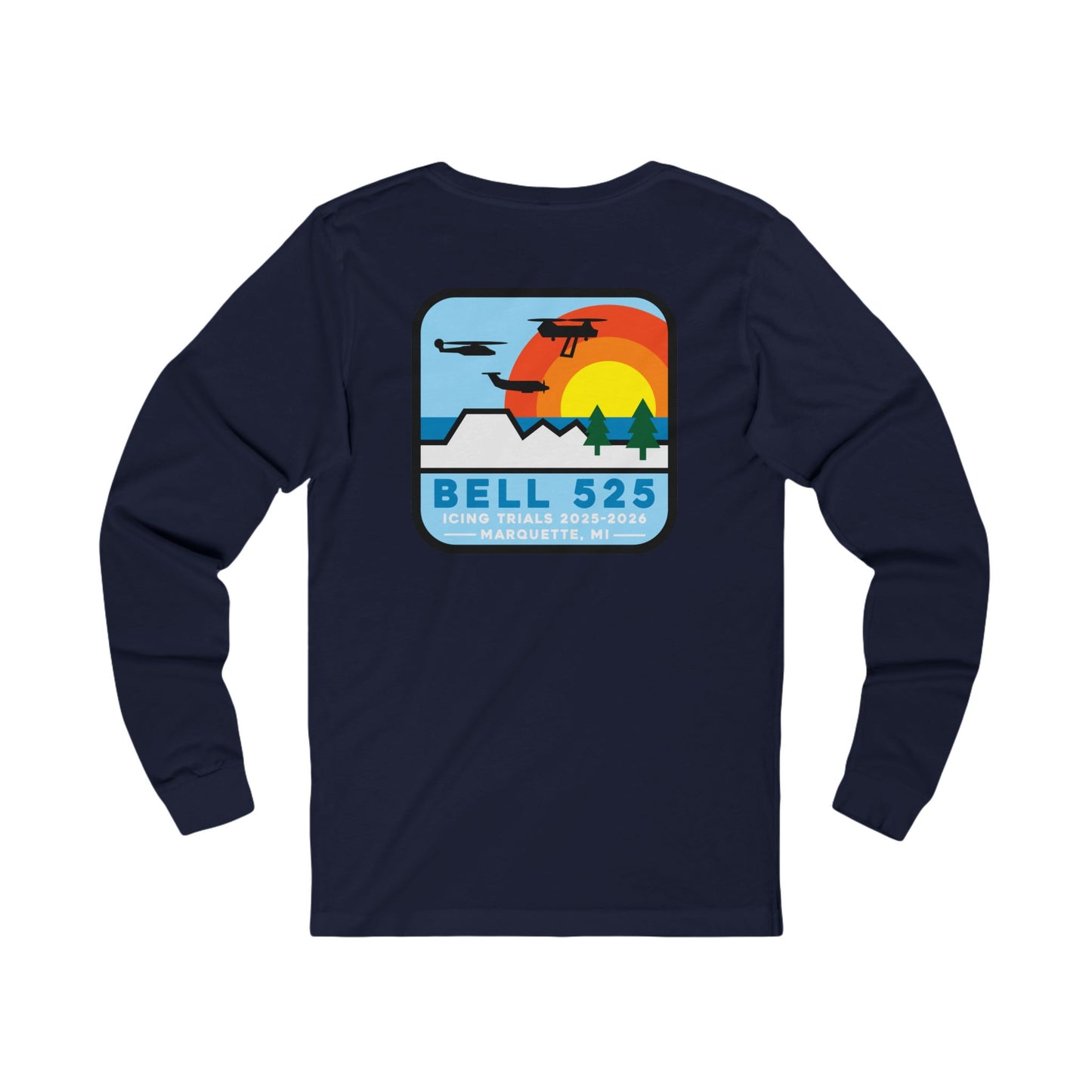 Bell 525 Icing Trials Lightweight 100% Cotton Long Sleeve Tee