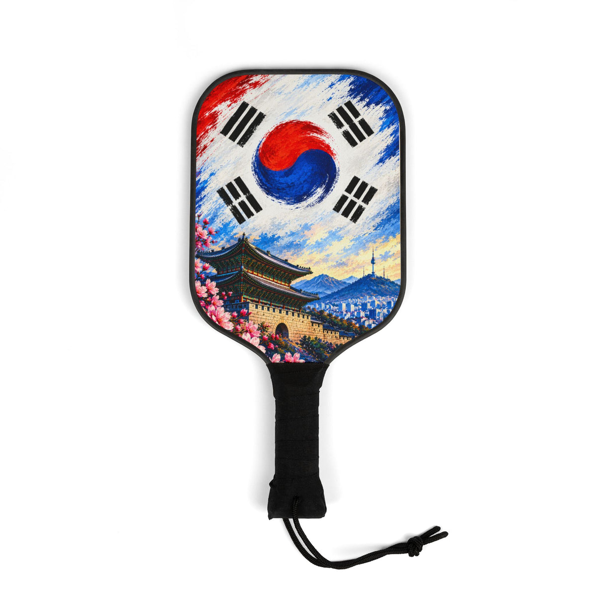 Korean Flag Pickleball Paddles Set – Scenic Taegeuk Design with 2 Balls