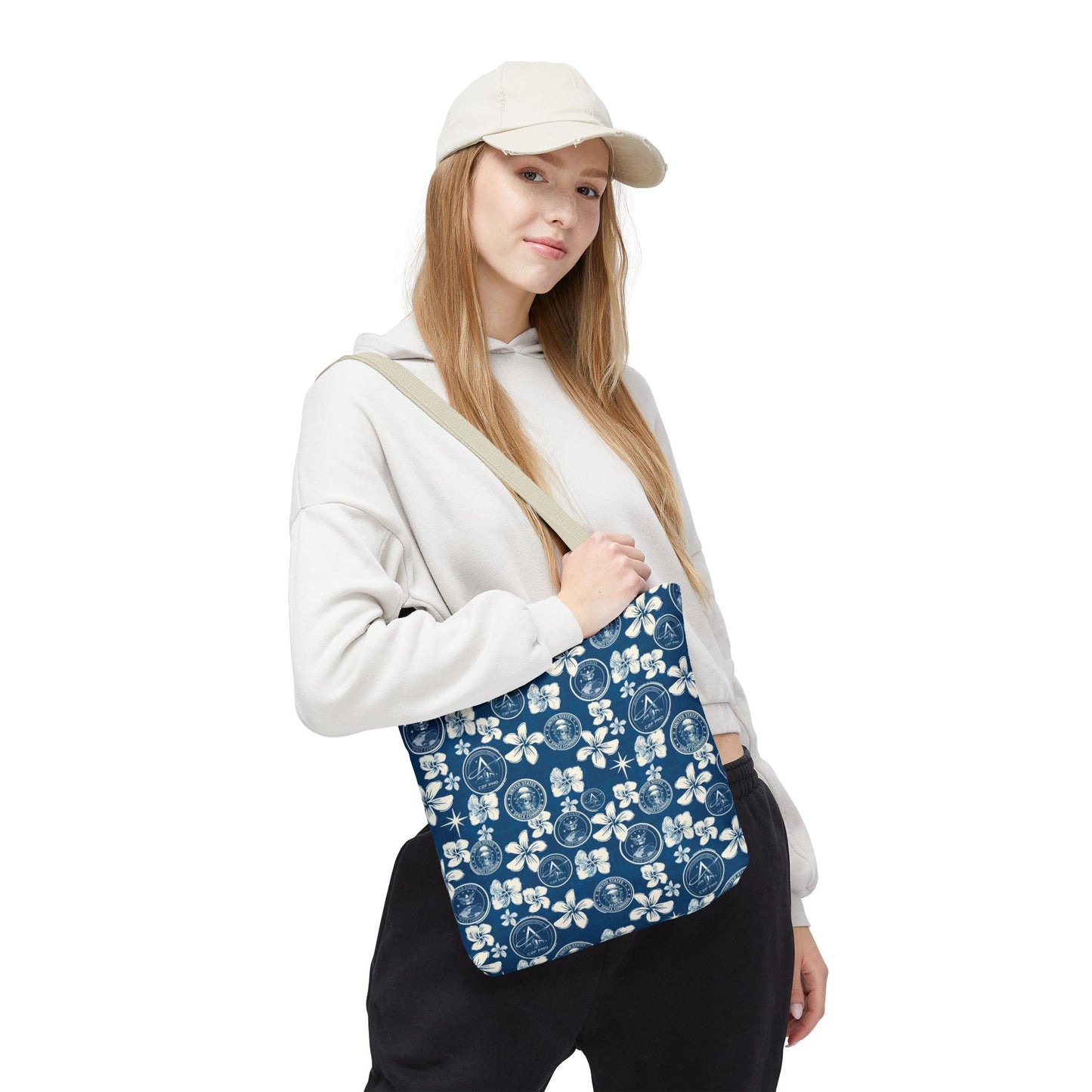 Space Command Blue Aloha Print Tote Bag