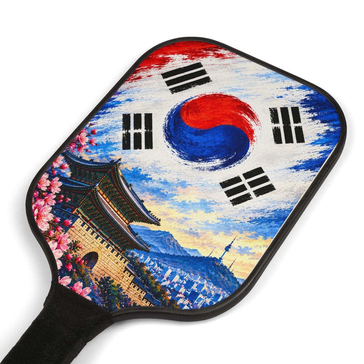 Korean Flag Pickleball Paddles Set – Scenic Taegeuk Design with 2 Balls