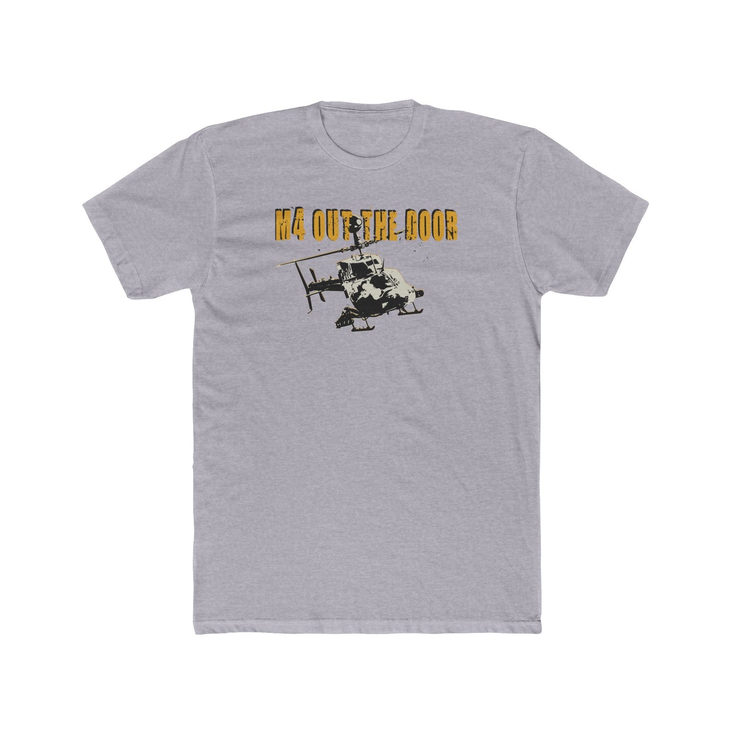 M4 Out the Door Kiowa Helicopter 100% Cotton Crew Tee