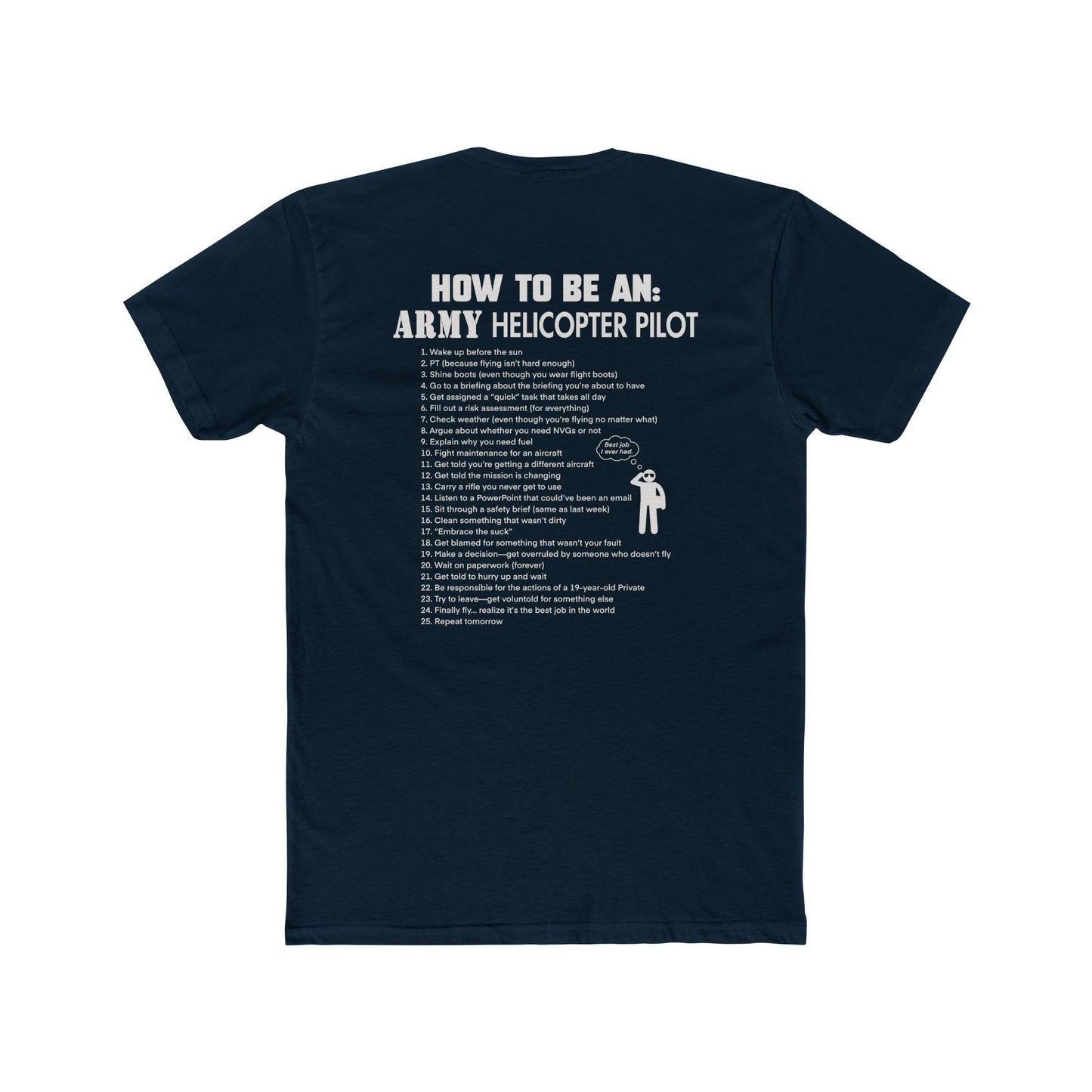 HOW TO BE A: Helicopter Pilot 100% Cotton Crew Tee