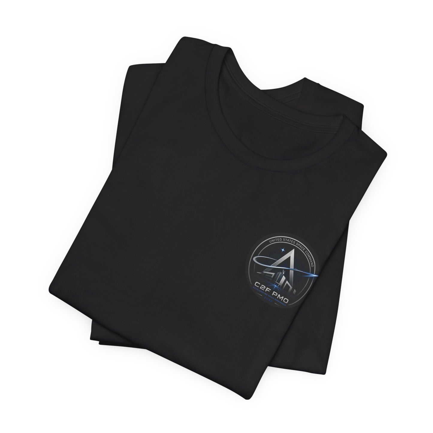 U.S. Space Command Skull Astronaut C2F PMO Logo T-Shirt Accelerating Space Dominance 2032