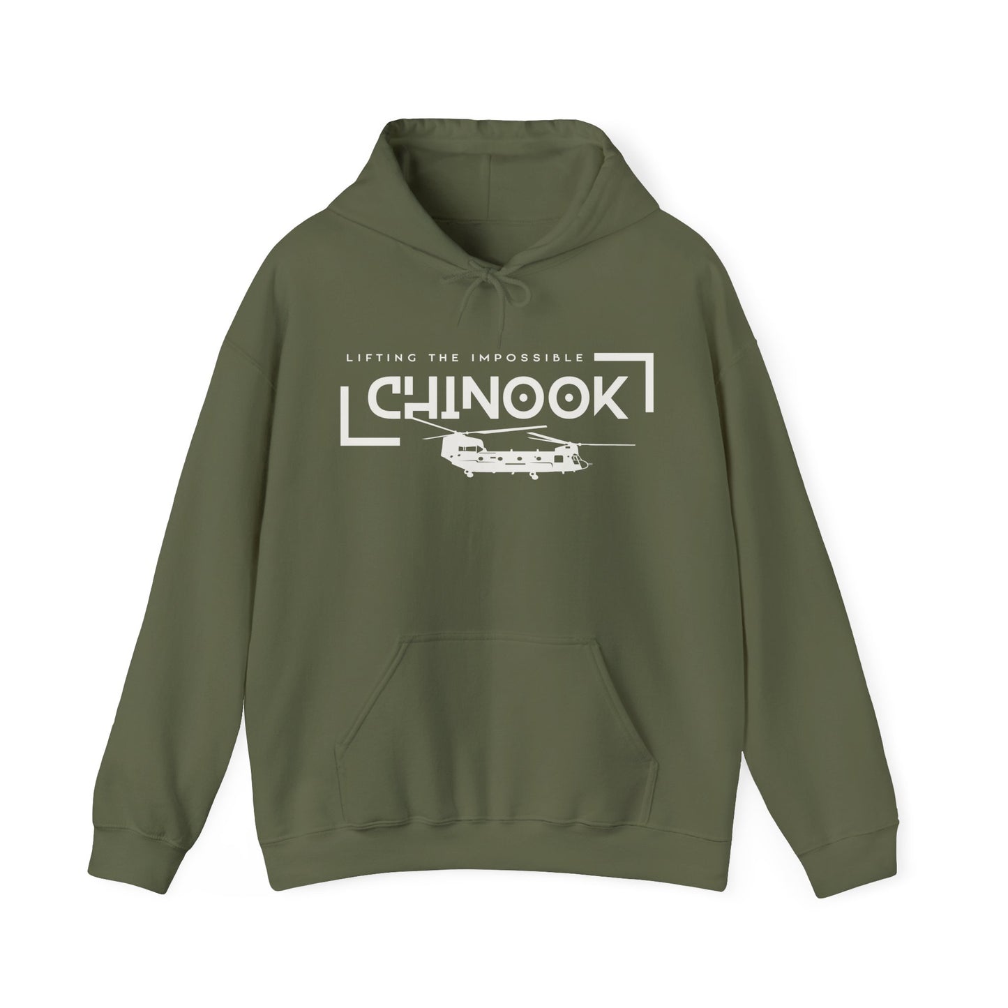 Chinook Helicopter Lifting the Impossible Unisex Heavy Blend Hooded Sweatshirt