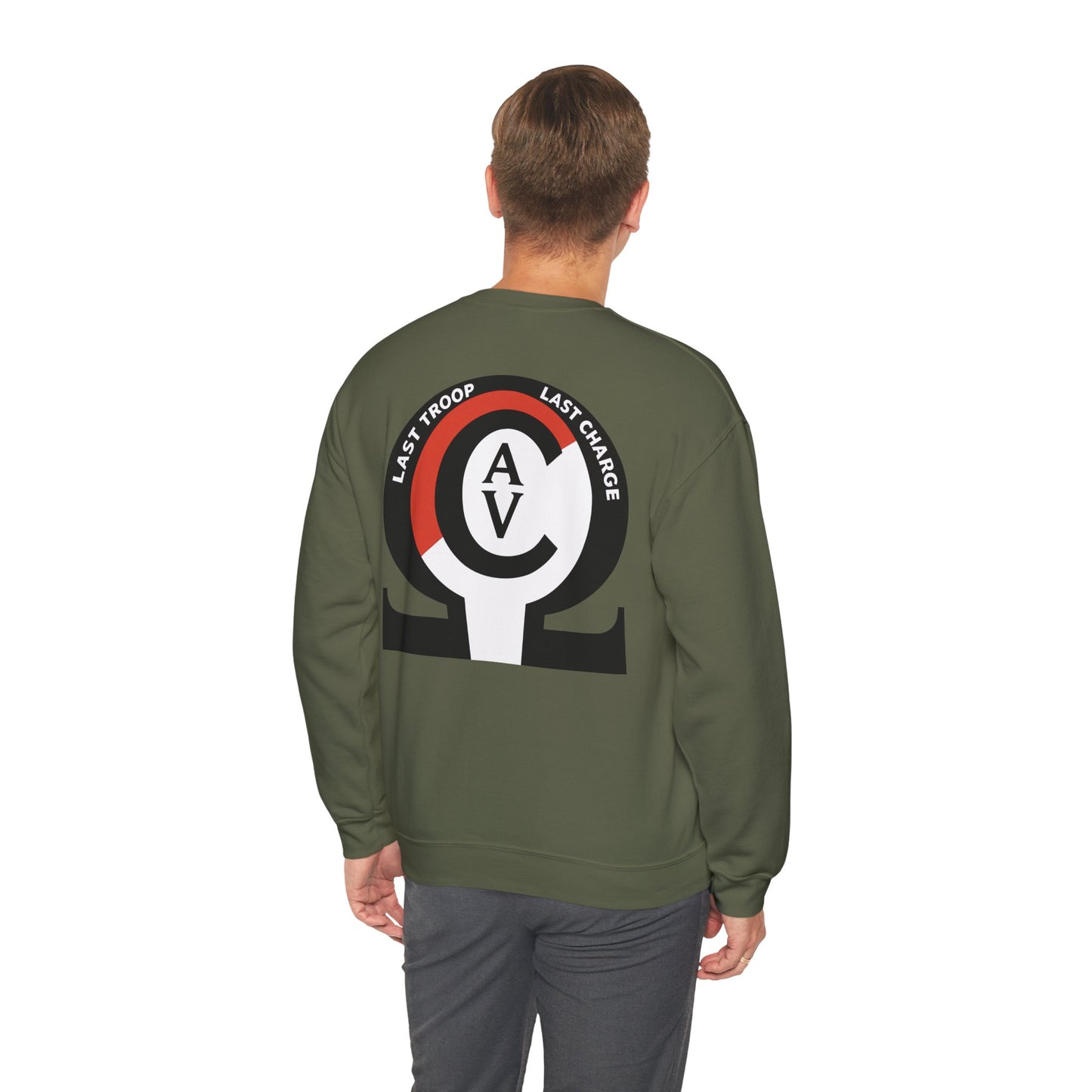 LAST TROOP - LAST CHARGE **Apache Flag Front** 6-17 AIR CAV Charlie Troop Unisex Heavy Blend Crewneck Sweatshirt