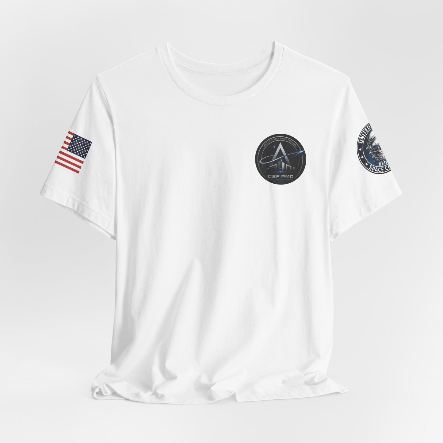 U.S. Space Command Skull Astronaut C2F PMO Logo T-Shirt Accelerating Space Dominance 2032