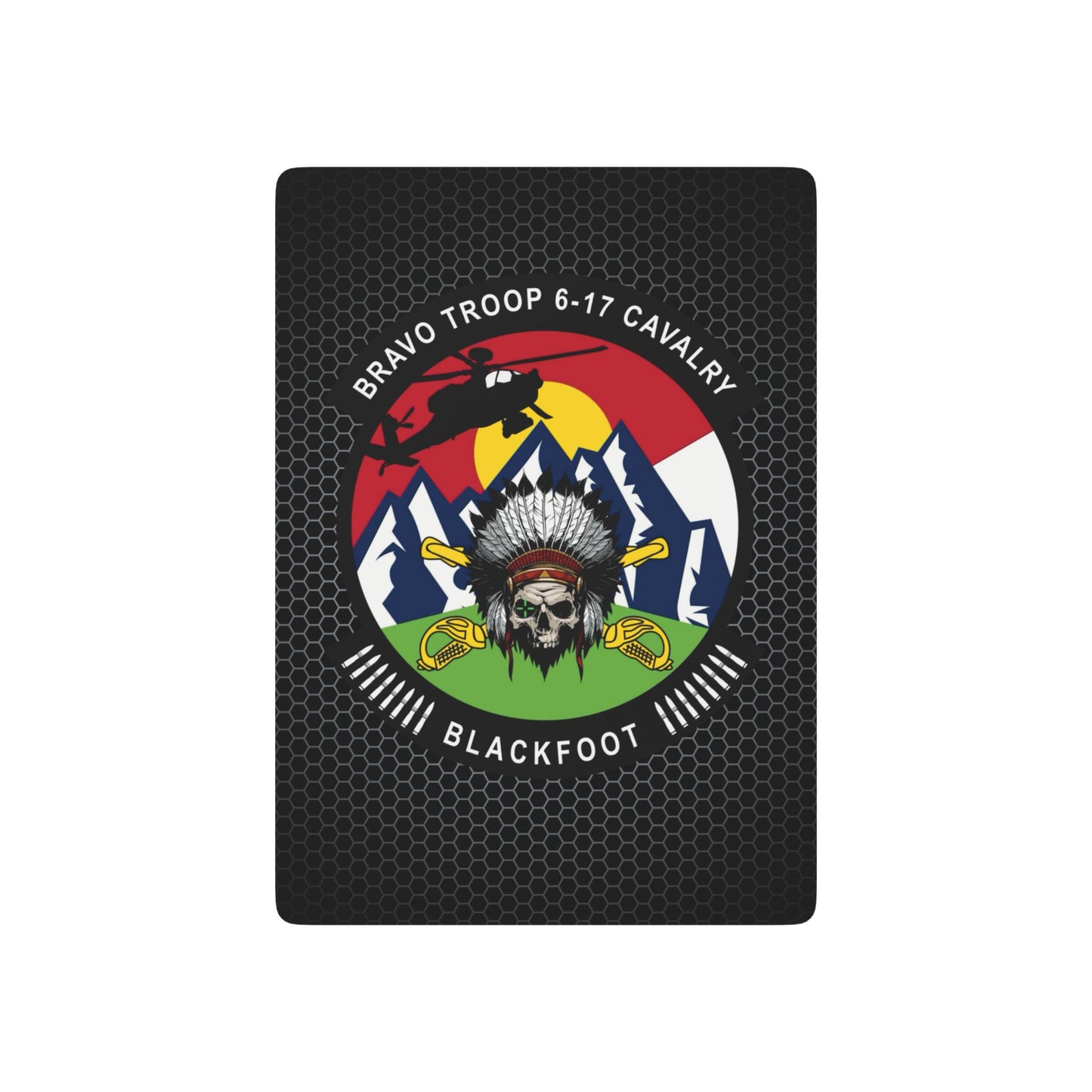 6-17 AIR CAV B Troop Custom Poker Playing Cards - Blackfoot