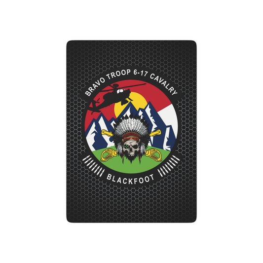 6-17 AIR CAV B Troop Custom Poker Playing Cards - Blackfoot