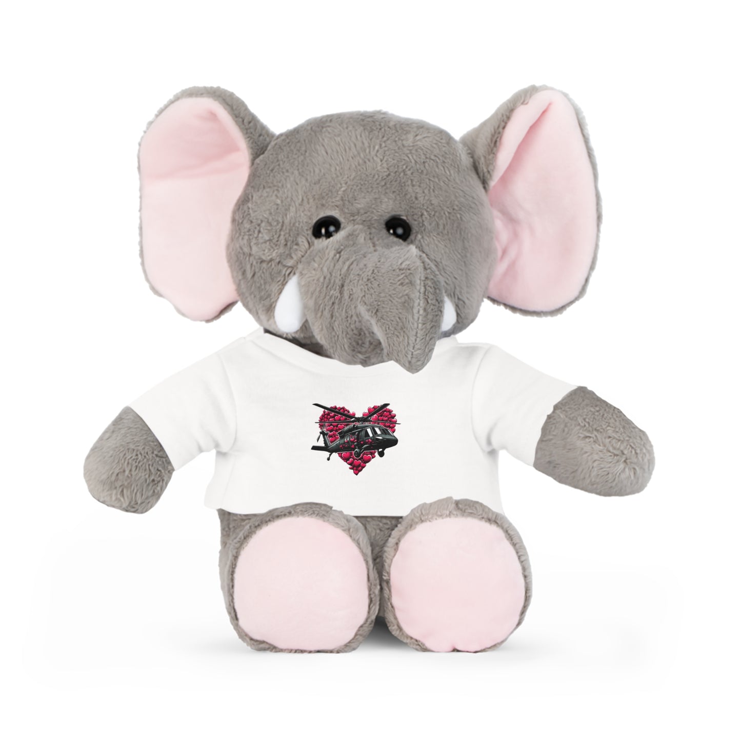 Medium Plushie Toy with Blackhawk Valentine T-Shirt