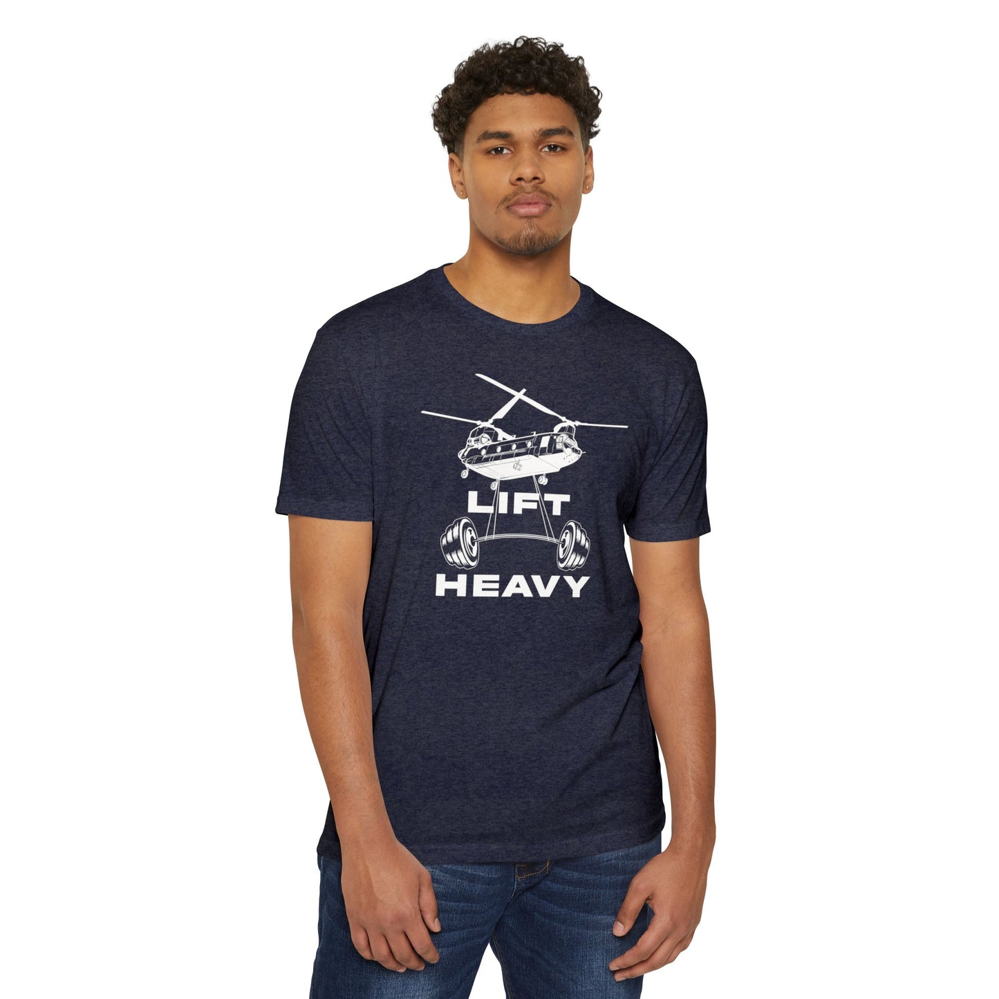 Lift Heavy Chinook CVC Jersey T-shirt