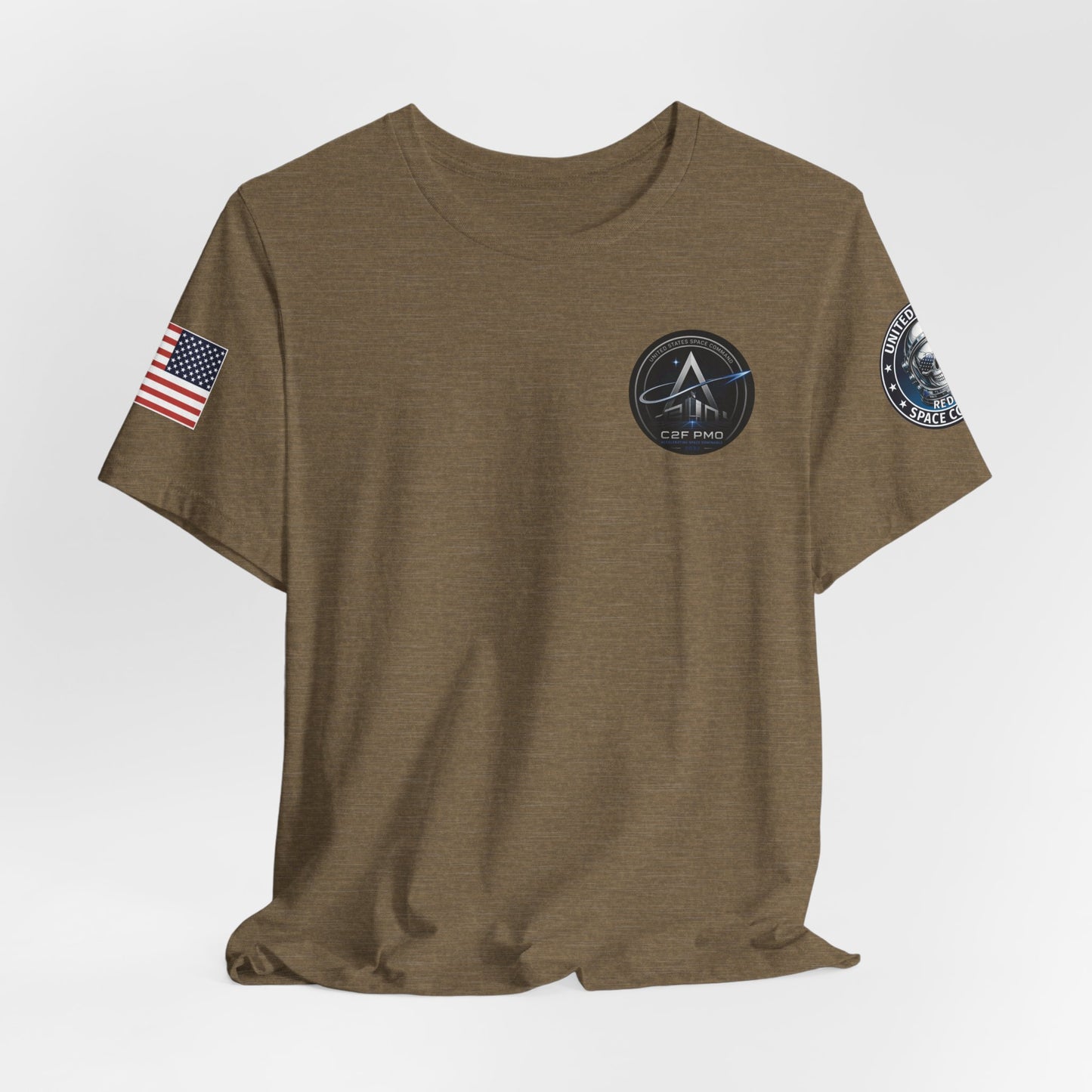 U.S. Space Command Skull Astronaut C2F PMO Logo T-Shirt Accelerating Space Dominance 2032