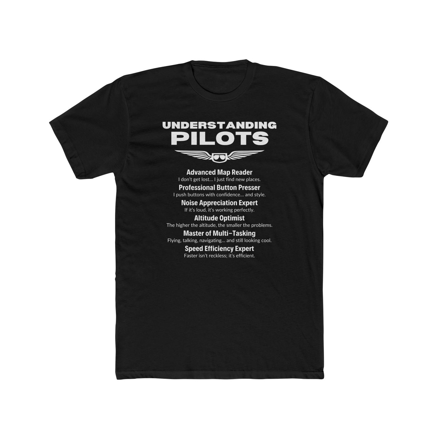 Understanding Pilots 100% Cotton Crew Tee - Perfect Gift for Aviation Enthusiasts