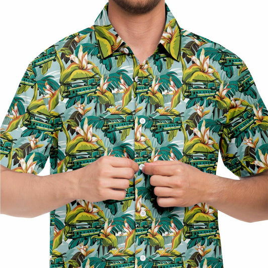 Chinook Aloha Camo Hawaiian Short Sleeve Button Down Shirt