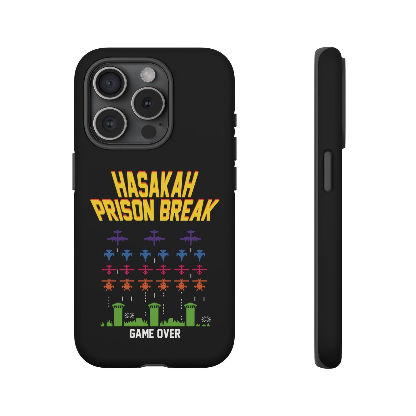 Phone Case — "Hasakah Prison Break" Retro Arcade Game Over Design