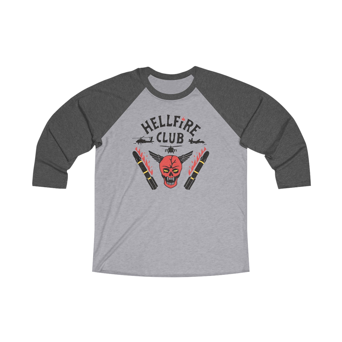 Hellfire Unisex Tri-Blend 3\4 Raglan Tee