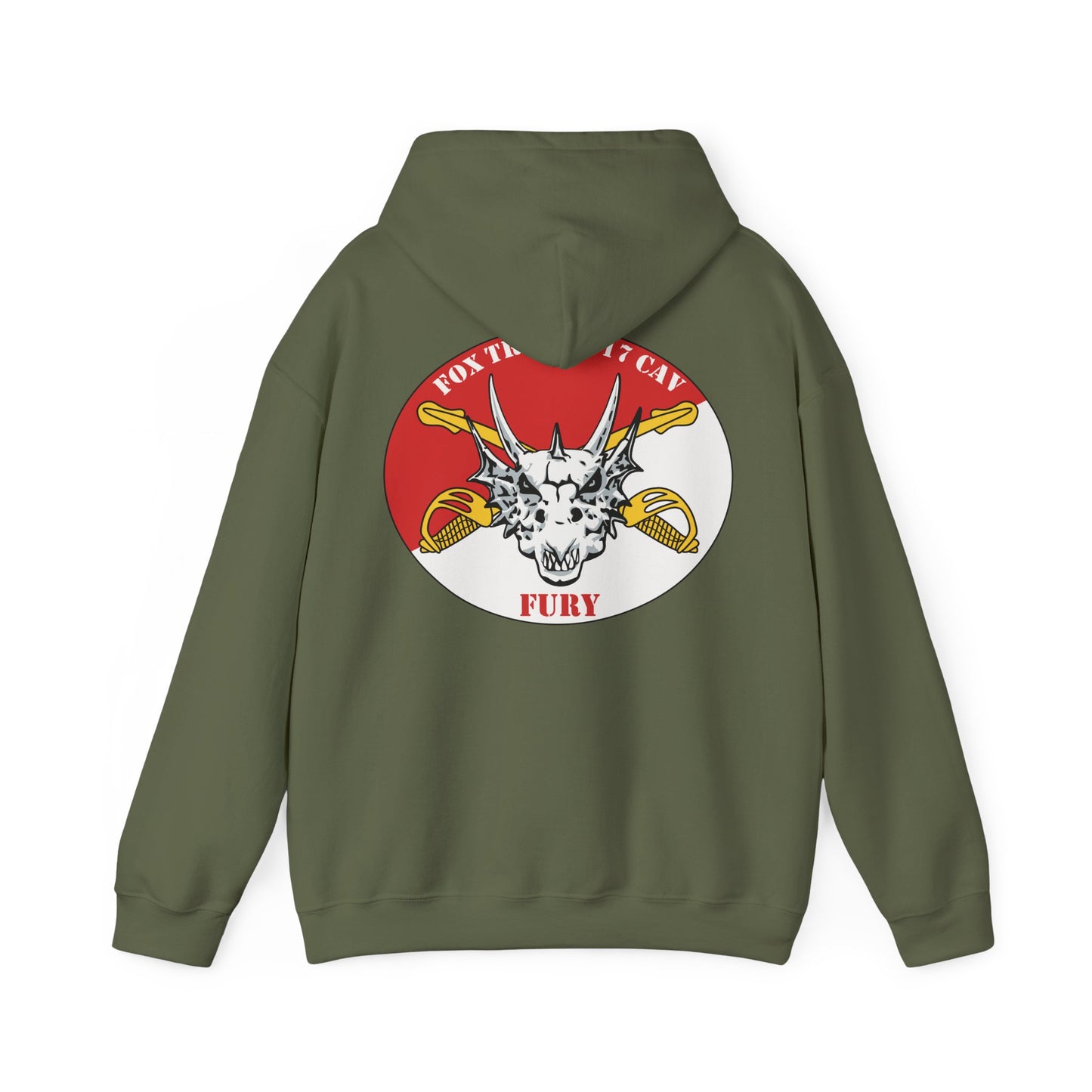 6-17 AIR CAV Fox Troop Heavy Blend Hooded Sweatshirt