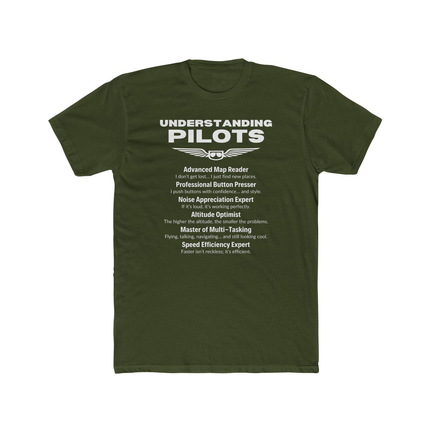 Understanding Pilots 100% Cotton Crew Tee - Perfect Gift for Aviation Enthusiasts