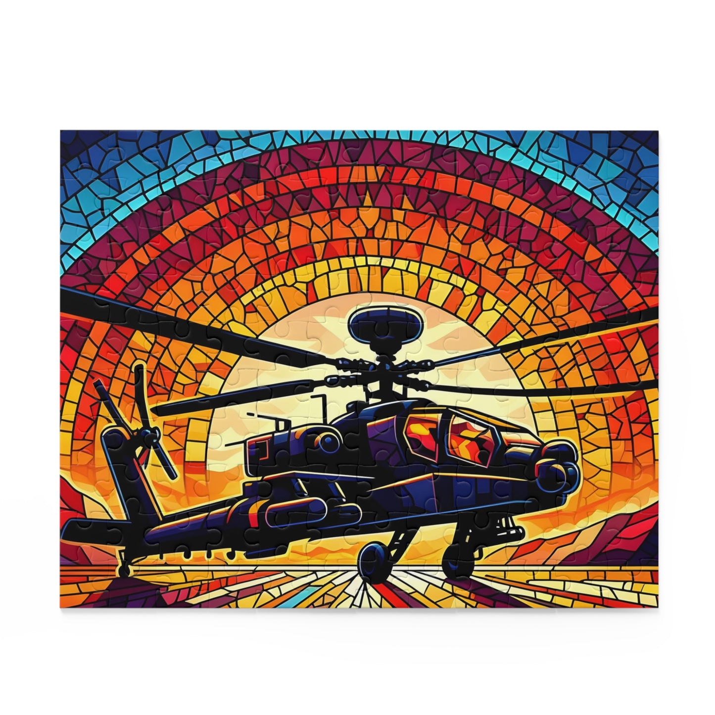 Apache Helicopter Dawn Puzzle (120, 252, 500-Piece)