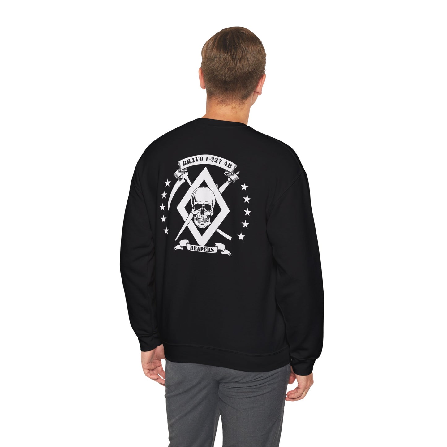 1-227 Reapers Color Shield front New Back Unisex Heavy Blend Crewneck Sweatshirt