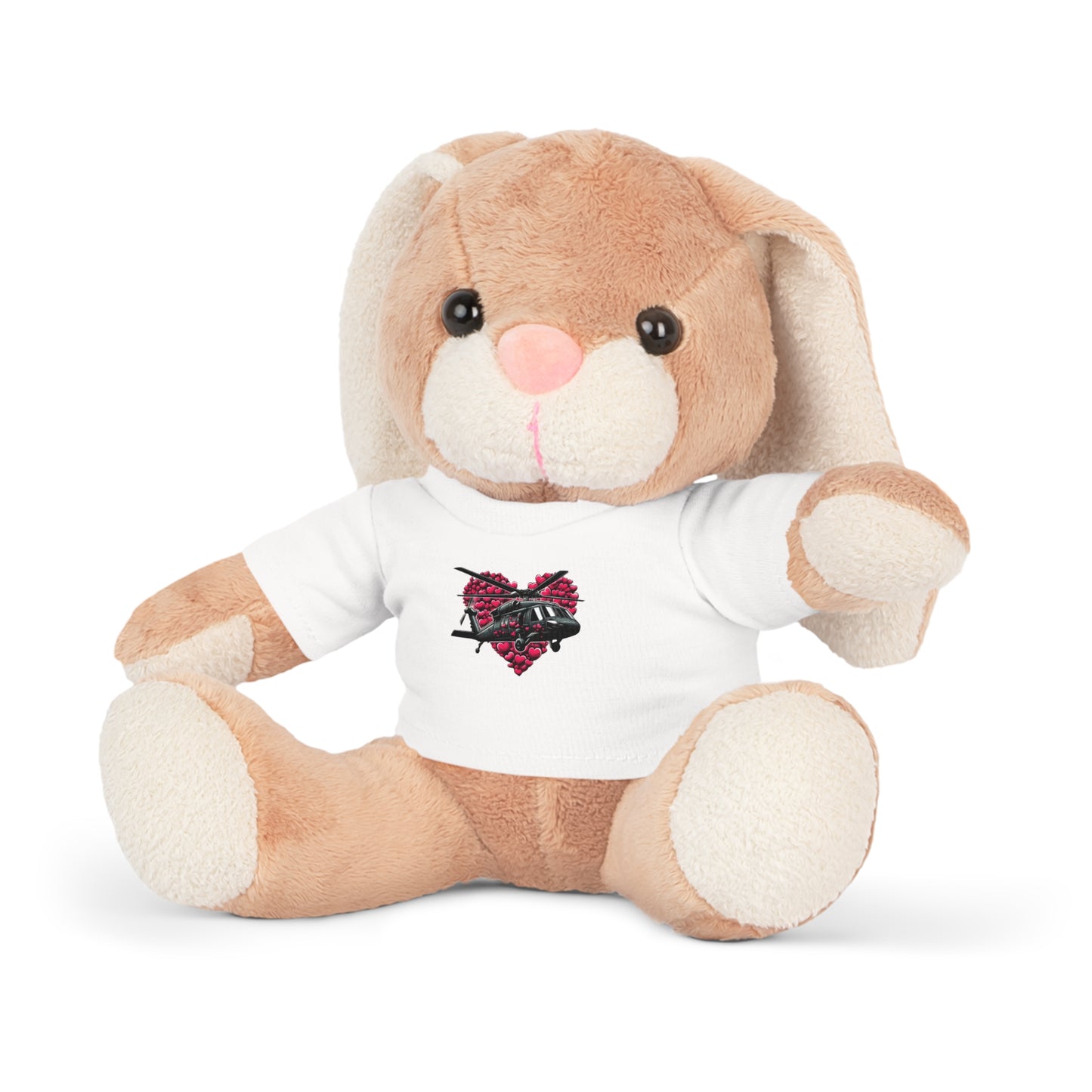 Medium Plushie Toy with Blackhawk Valentine T-Shirt