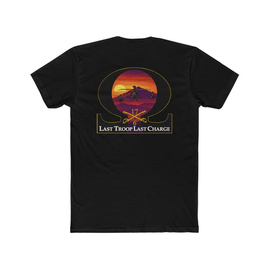 LAST TROOP - LAST CHARGE Sunset 6-17 AIR CAV C Troop 100% Cotton Crew Tee
