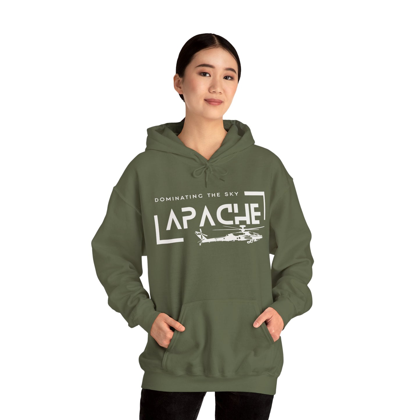 Apache Helicopter - Dominating the Sky Unisex Heavy Blend Hooded Sweatshirt