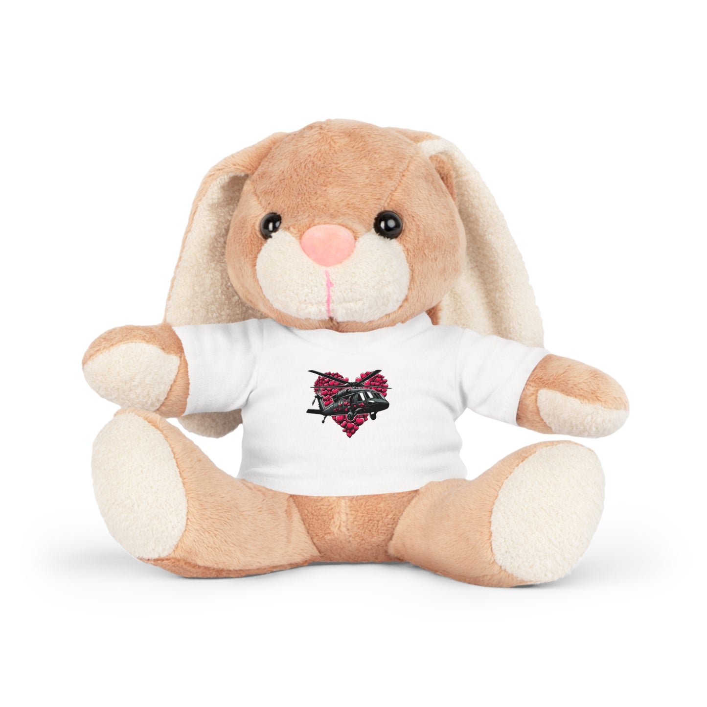 Medium Plushie Toy with Blackhawk Valentine T-Shirt