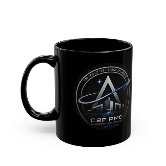 U.S. Space Command C2F PMO Logo Black Mug – 11oz/15oz