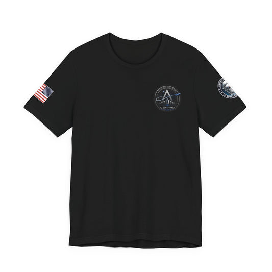 U.S. Space Command Skull Astronaut C2F PMO Logo T-Shirt Accelerating Space Dominance 2032