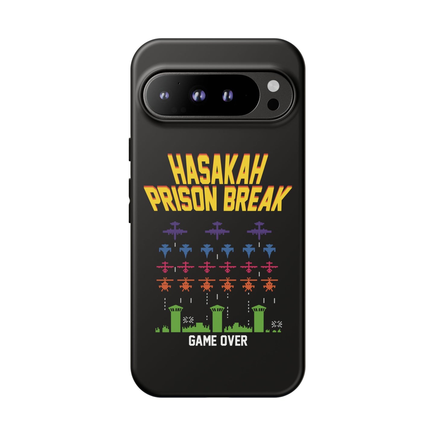 Phone Case — "Hasakah Prison Break" Retro Arcade Game Over Design