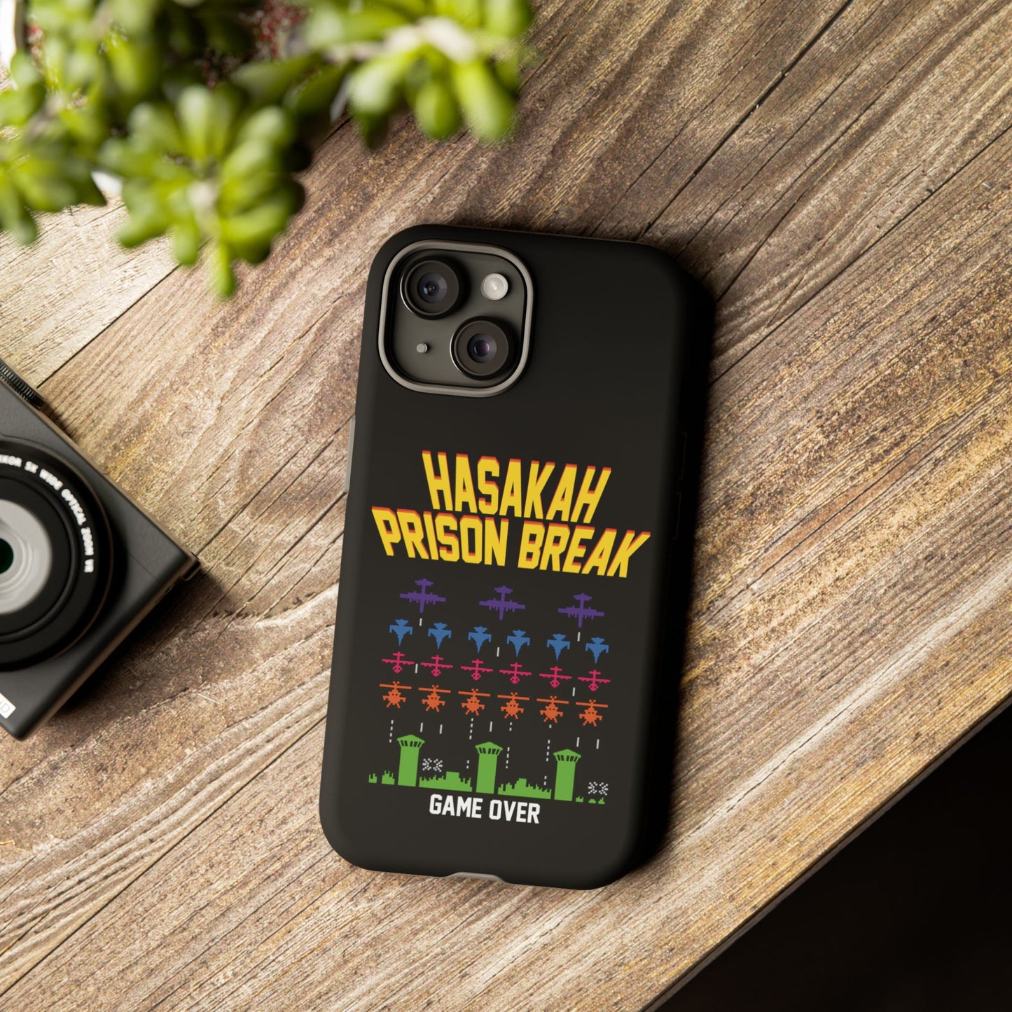 Phone Case — "Hasakah Prison Break" Retro Arcade Game Over Design
