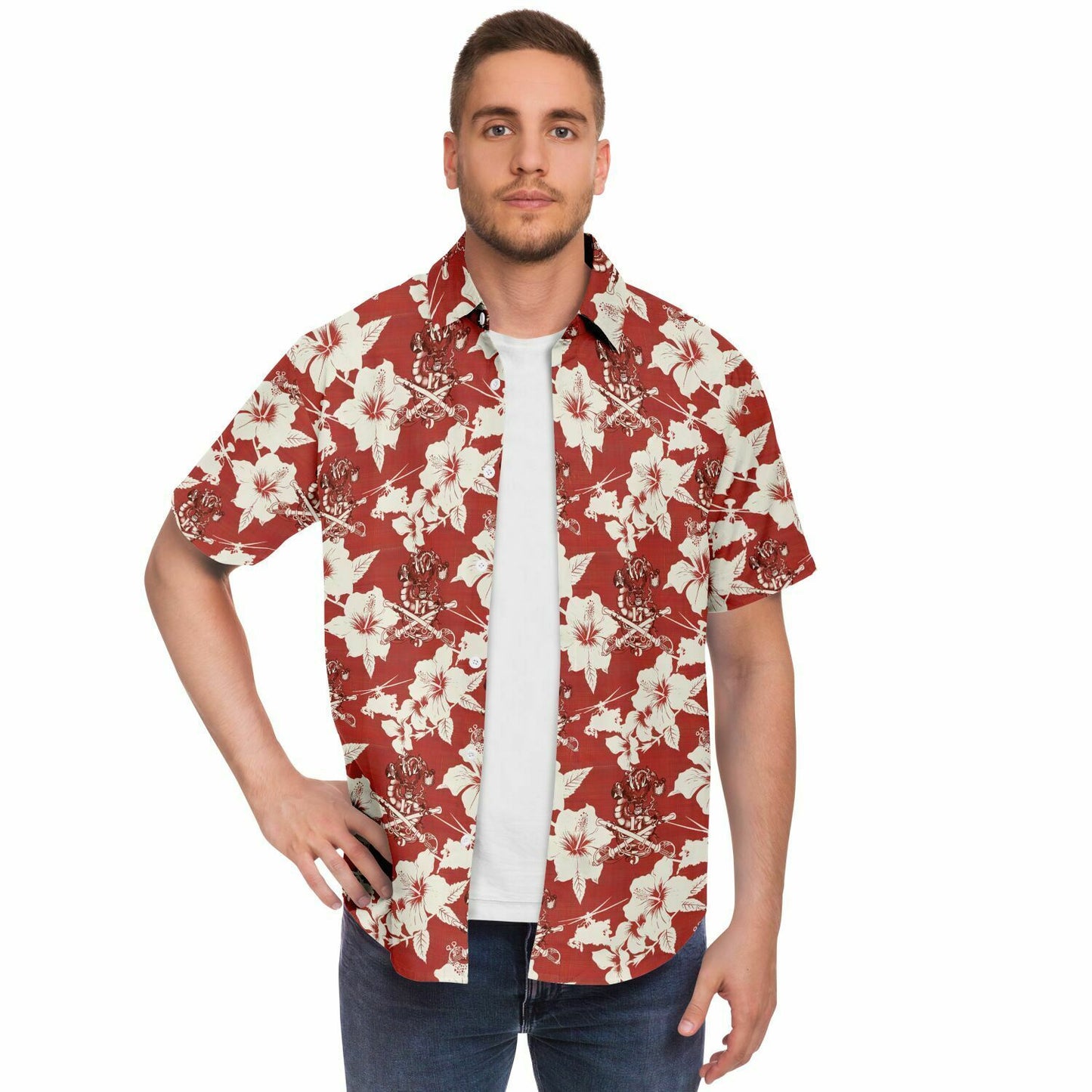 5-17 ACS Dragon Aloha Short Sleeve Button Down Hawaiian Shirt