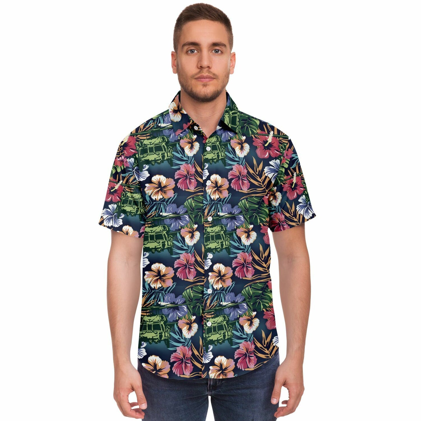 Blackhawk Tropic Hawaiian Aloha Short Sleeve Button Down Shirt