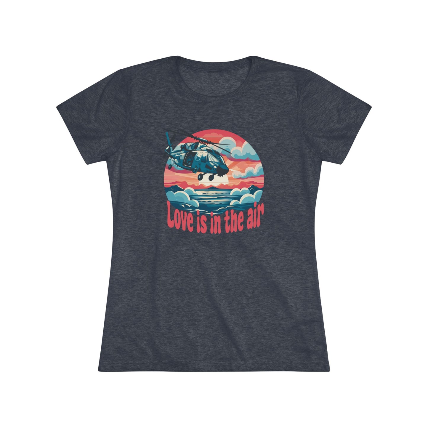 Love Is In The Air Blackhawk Women's Triblend Tee