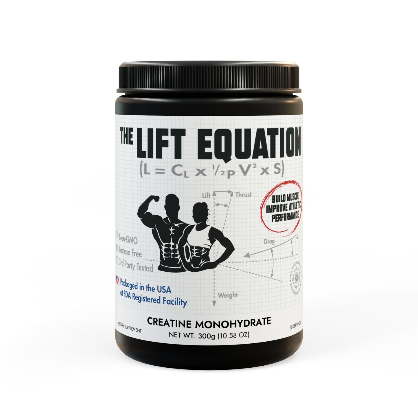 The Lift Equation Creatine Monohydrate Supplement (300g, 10.58oz)