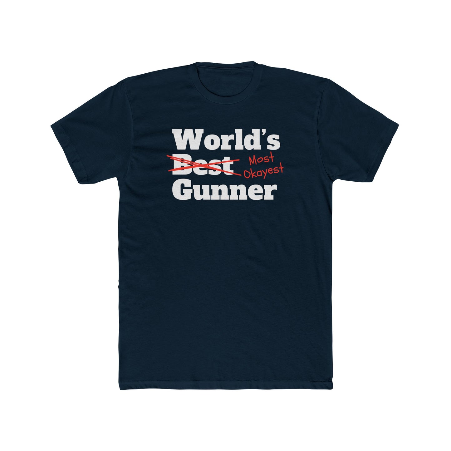 World’s Most Okayest Gunner 100% Cotton Crew Tee