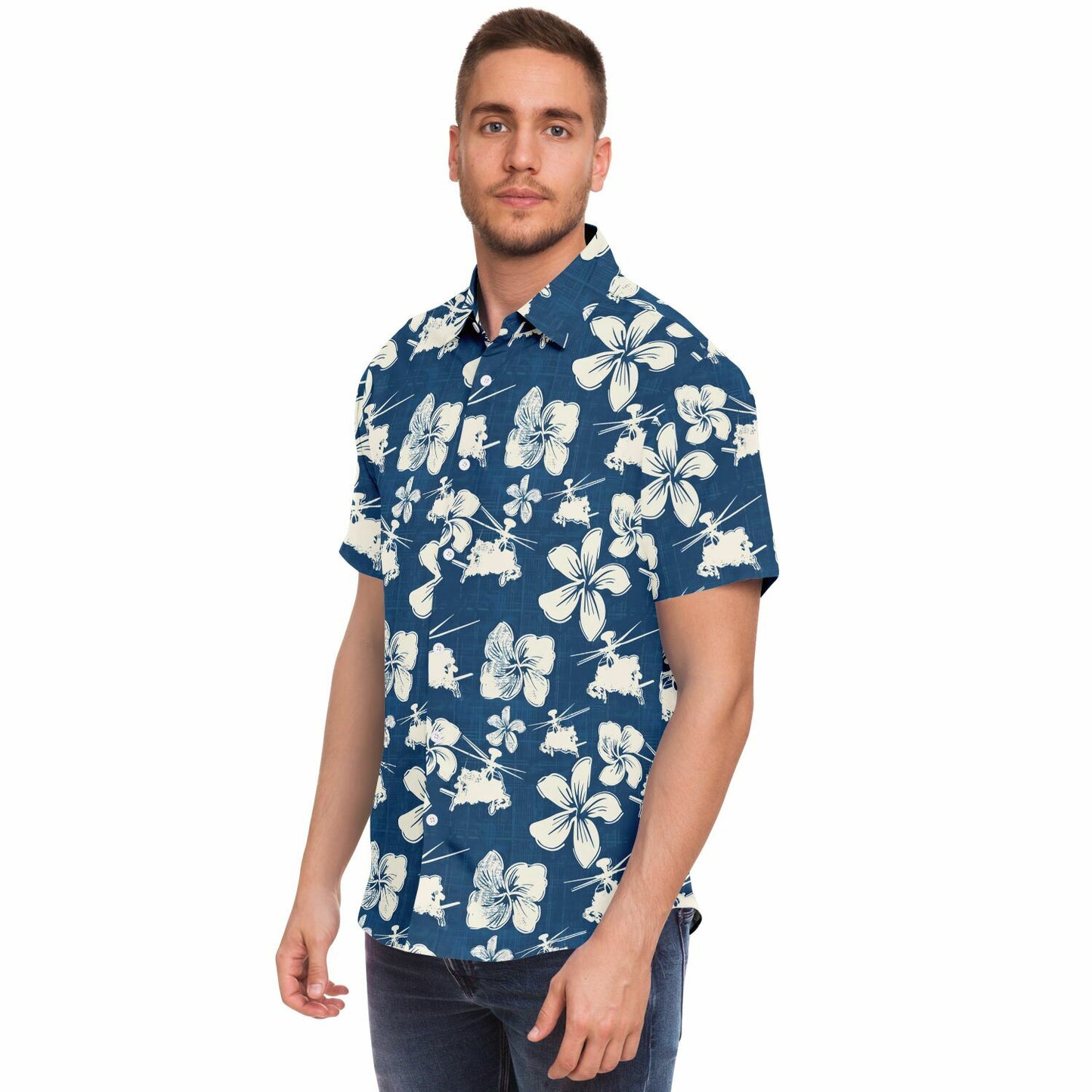 Operation Aloha Apache Hawaiian Short Sleeve Button Down Shirt