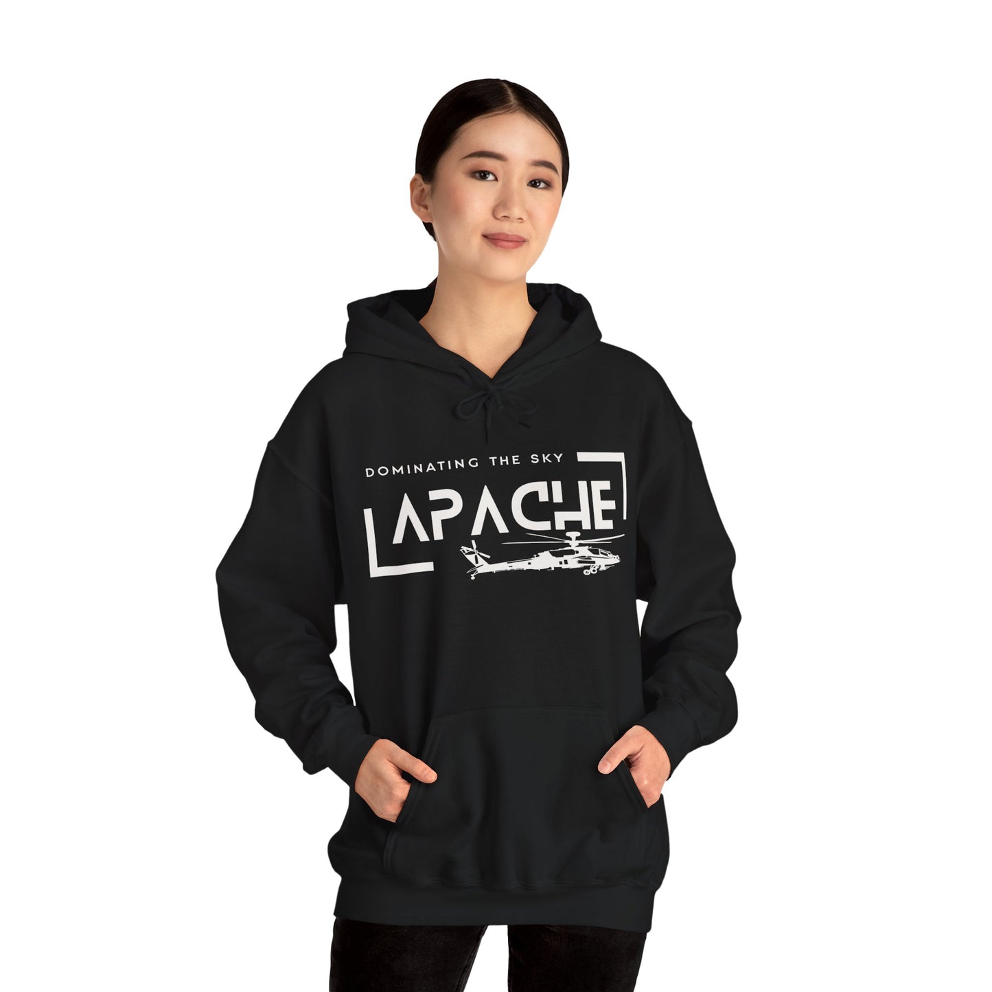 Apache Helicopter - Dominating the Sky Unisex Heavy Blend Hooded Sweatshirt