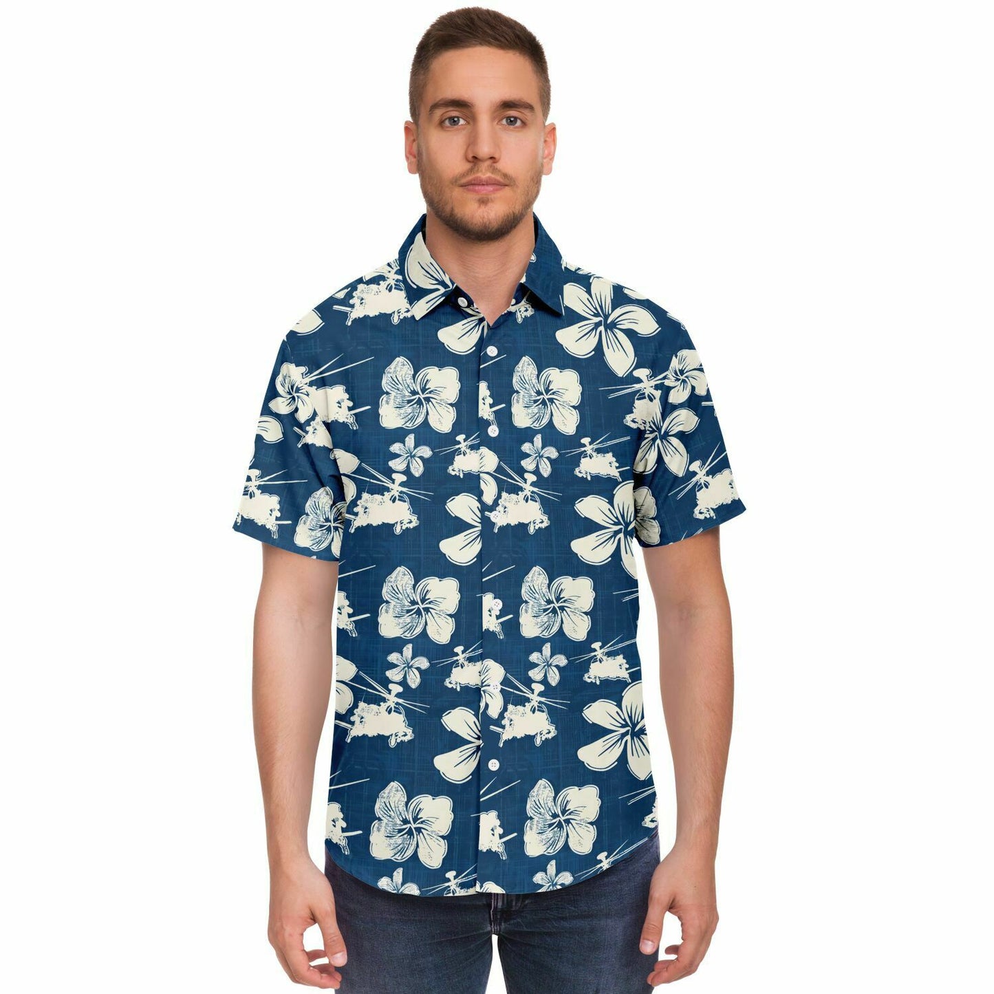 Operation Aloha Apache Hawaiian Short Sleeve Button Down Shirt