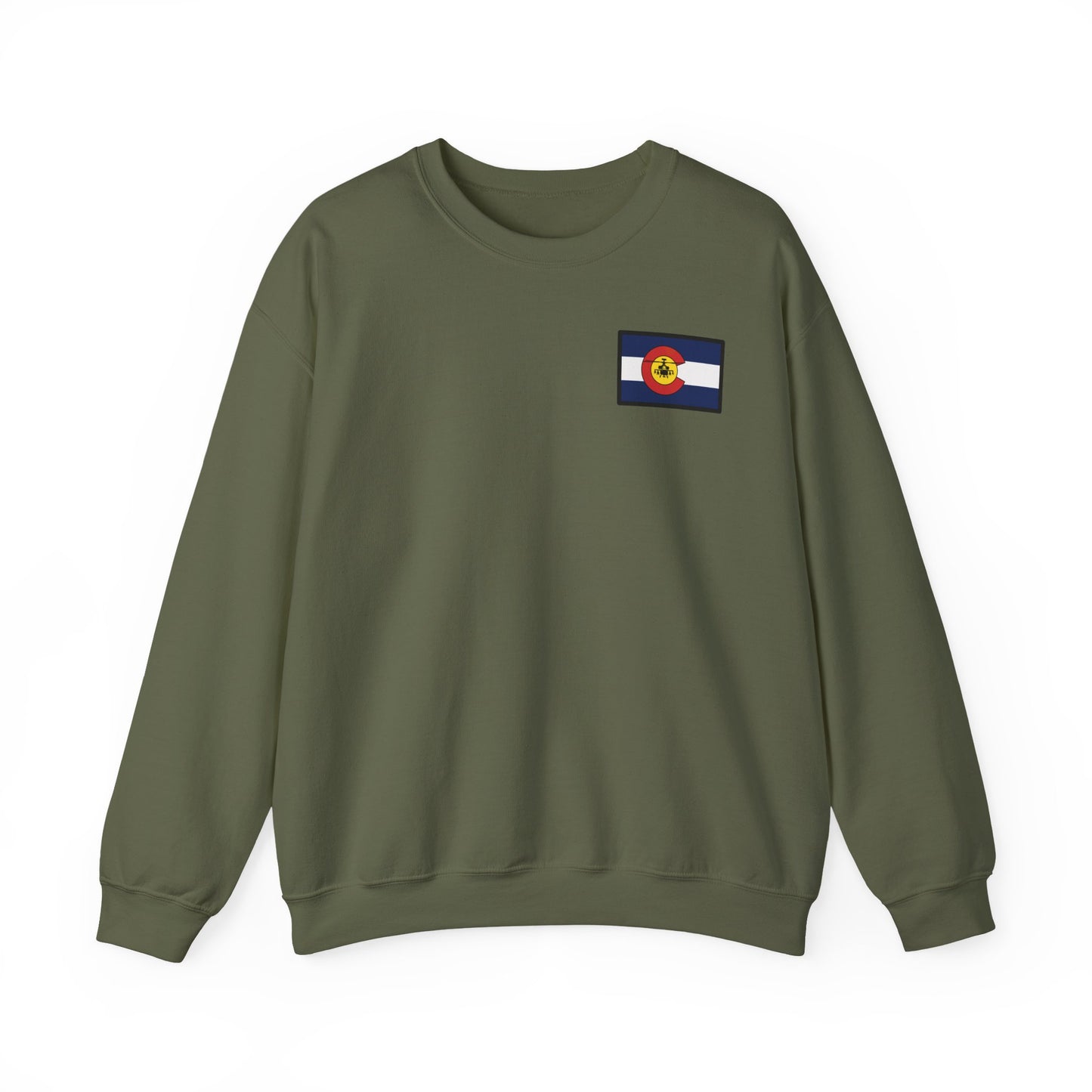 LAST TROOP - LAST CHARGE **Apache Flag Front** 6-17 AIR CAV Charlie Troop Unisex Heavy Blend Crewneck Sweatshirt