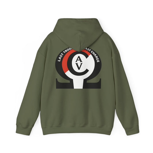 LAST TROOP - LAST CHARGE  **Apache Flag Front** Legacy 6-17 AIR CAV C Troop Unisex Heavy Blend Hooded Sweatshirt