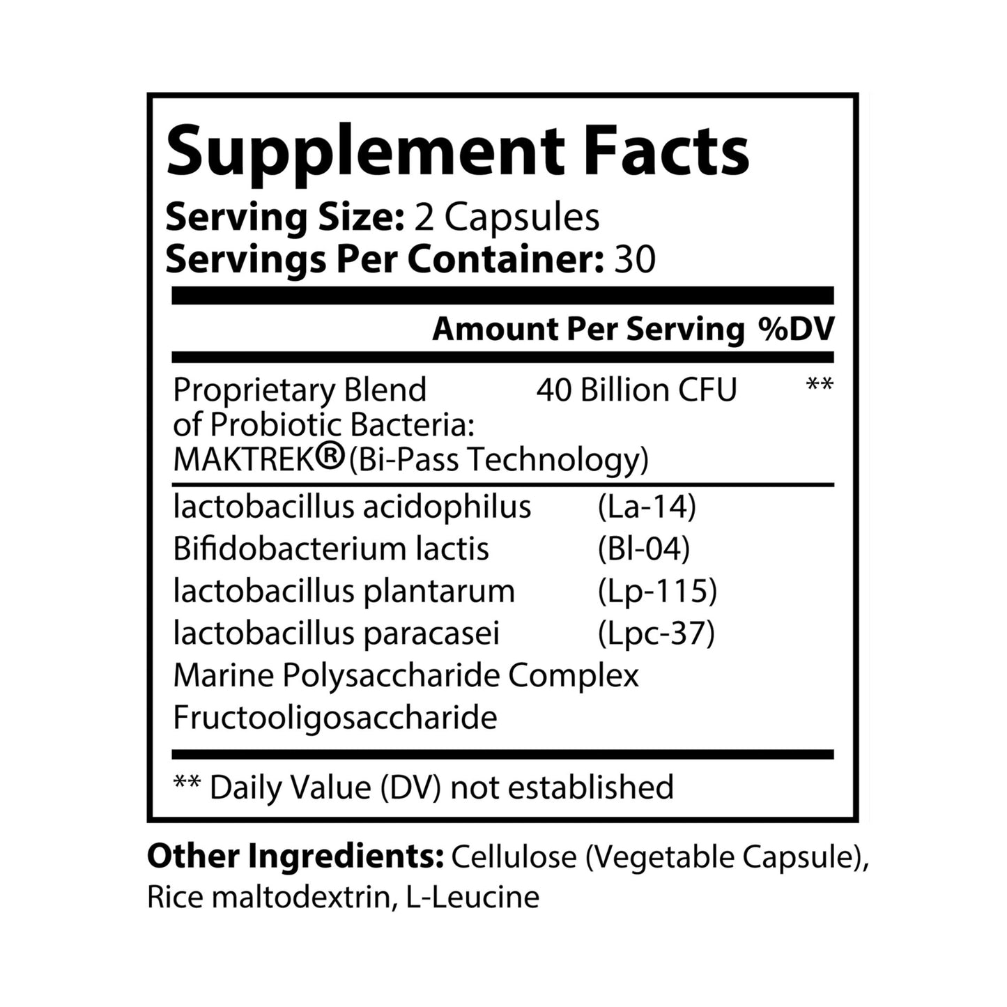 The Lift Equation Probiotics Supplement (60 Capsules)