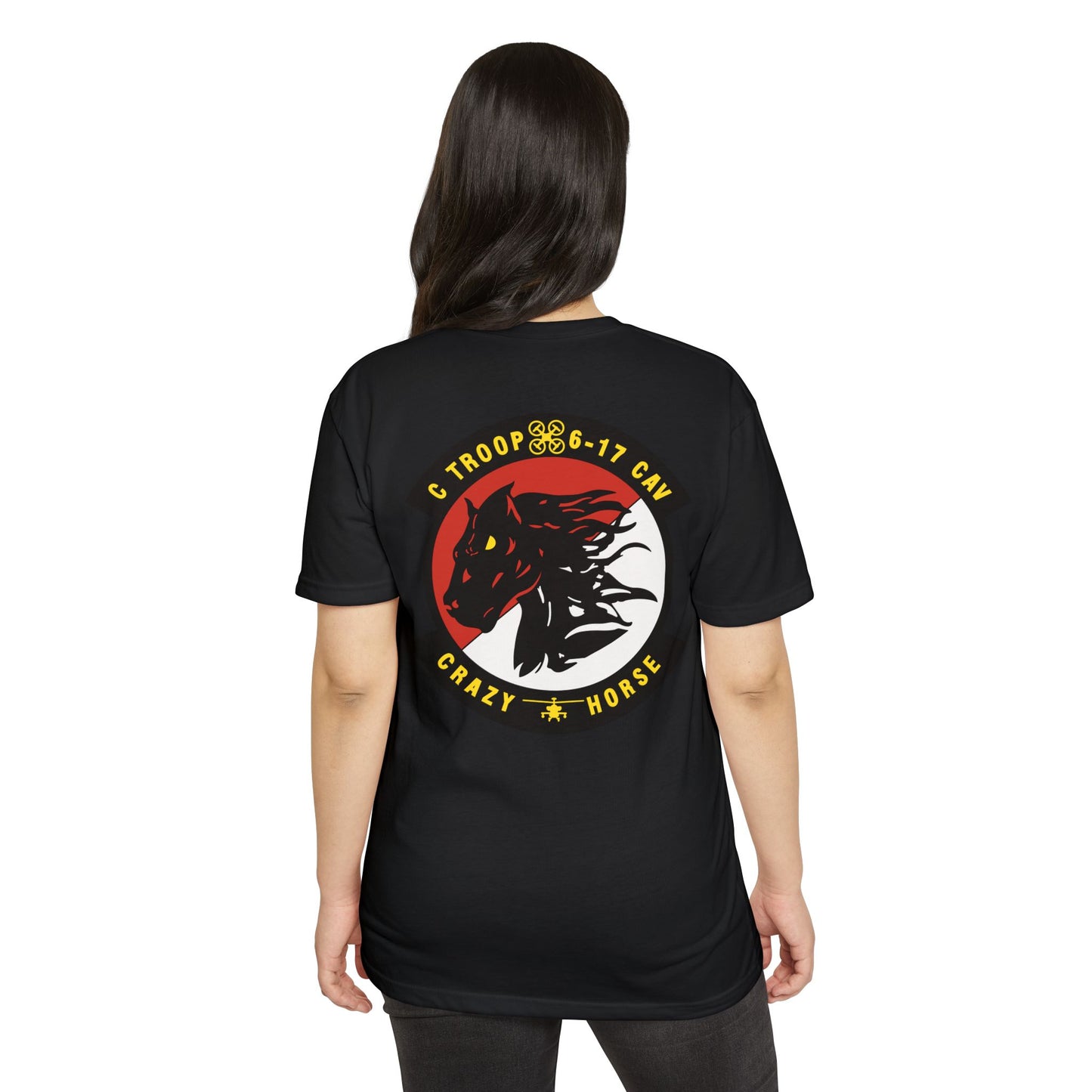 **Flag Front** Legacy 6-17 AIR CAV C Troop 60% Cotton 40% Polyester PT CVC Jersey T-Shirt
