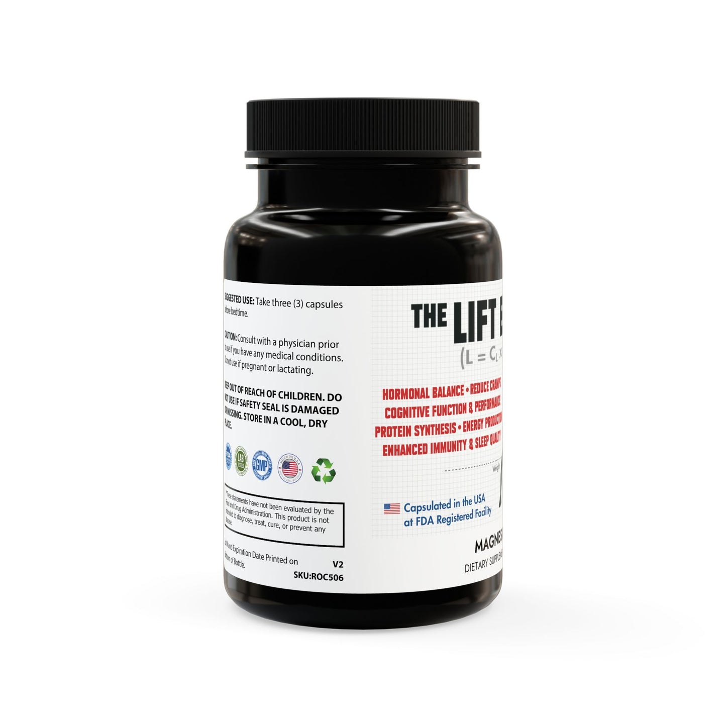 The Lift Equation Magnesium Zinc Supplement (90 Capsules)