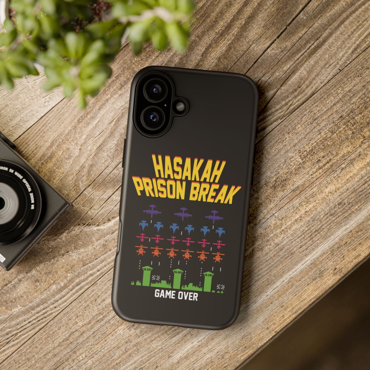 Phone Case — "Hasakah Prison Break" Retro Arcade Game Over Design